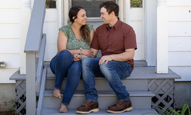 Couple on the porch